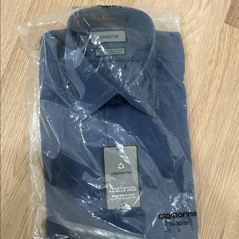 Claiborne Men's Classic Navy Dress Shirt